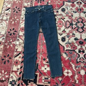 7 for all mankind PETITE blue denim jeans lexie gwenevere size 27 SKINNY leg